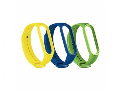 RhinoTech Straps for Xiaomi Mi Band 7 (3-pack Blue, Yellow, Green)