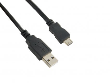 4WORLD kabel USB 2.0 AM-Micro BM 0,8m, black