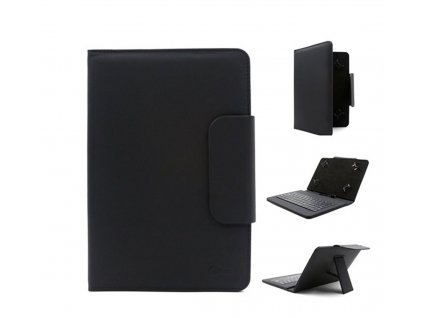 C-tech deskové pouzdro a stojánek na tablet 7" - 7,85" s klávesnicí, černé