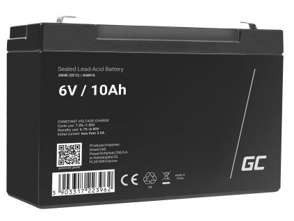 Olověná baterie 6V AGM, kapacita: 10Ah, 12Ah, 14Ah, 15Ah