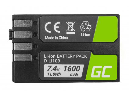 Baterie 7.4V 1600mAh Pentax K-r, K-2, K-30, K-50, K-500, K-S1, K-S2 D-Li109 DLi109