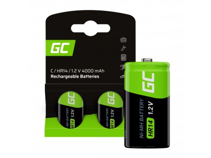 2x nabíjecí baterie 1.2V 4000mAh C R14 HR14