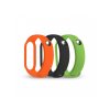 RhinoTech Straps for Xiaomi Mi Band 6 ((3-Pack black, orange, green)