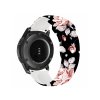 RhinoTech Universal Silicone Strap Quick Release Black with Flower 22mm