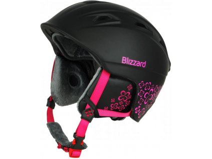 helma BLIZZARD W2W Demon ski helmet, black matt/magenta flowers