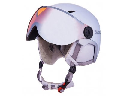 helma BLIZZARD W2W Double Visor ski helmet, white matt, orange lens, mirror