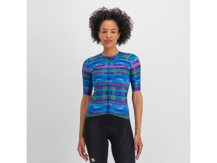 cyklistické oblečení SPORTFUL Glitch w bomber jersey, multicolor blue