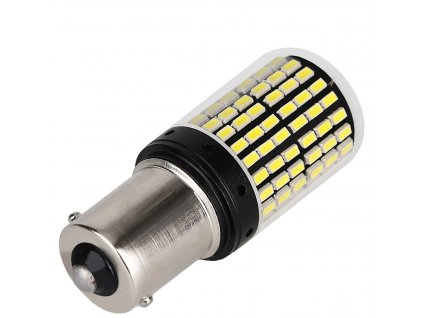 LED autožárovka BA15S 144 led 4014 CANBUS P21W 1156 bílá
