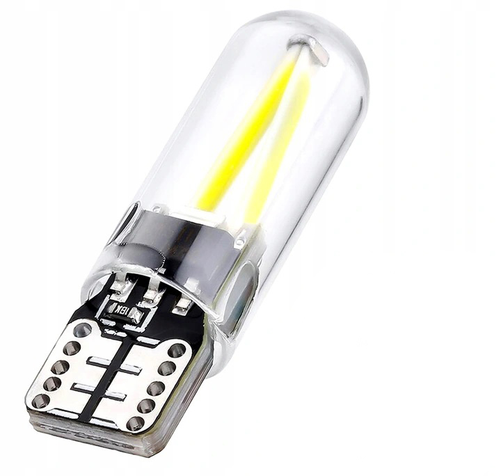 LED autožárovka T10 W5W 2xCOB Filament HPC bílá