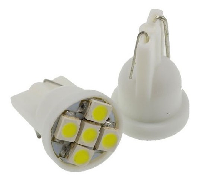 LED autožárovka T10 W5W 5 smd 3528 5T bílá