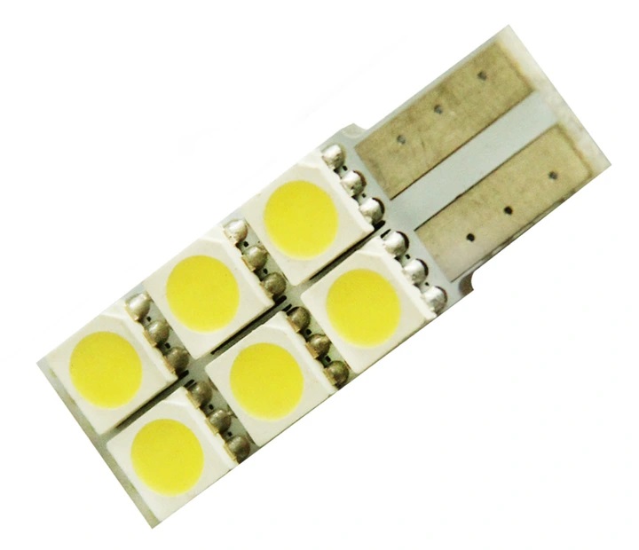 LED autožárovka T10 W5W Canbus 6 smd 5050 boční, bílá