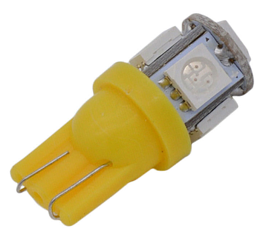 LED autožárovka T10 W5W 5 smd 5050 ORANŽOVÁ