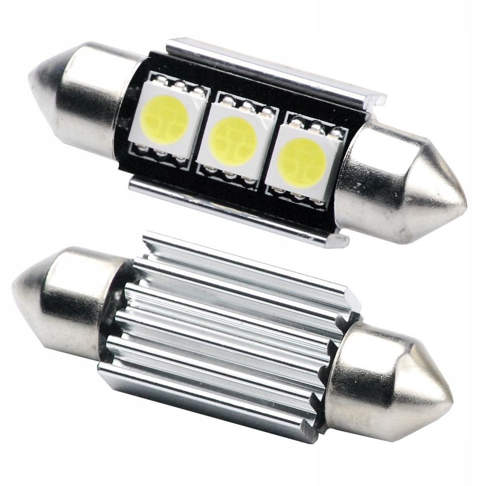 LED autožárovka 41 mm Canbus 3 smd 5050 C5W C10W C15W SV8,5 bílá