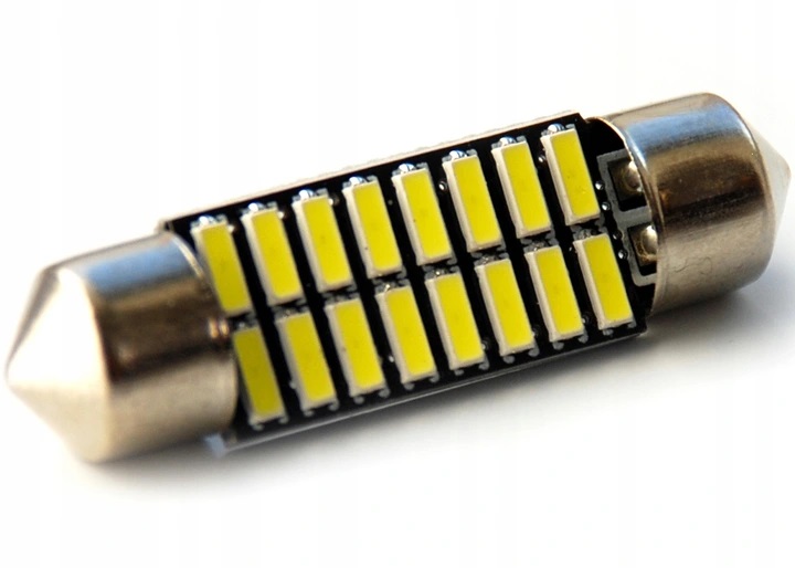 LED autožárovka 36 mm 16 smd 4014 C3W C5W C10W SV8,5 bílá