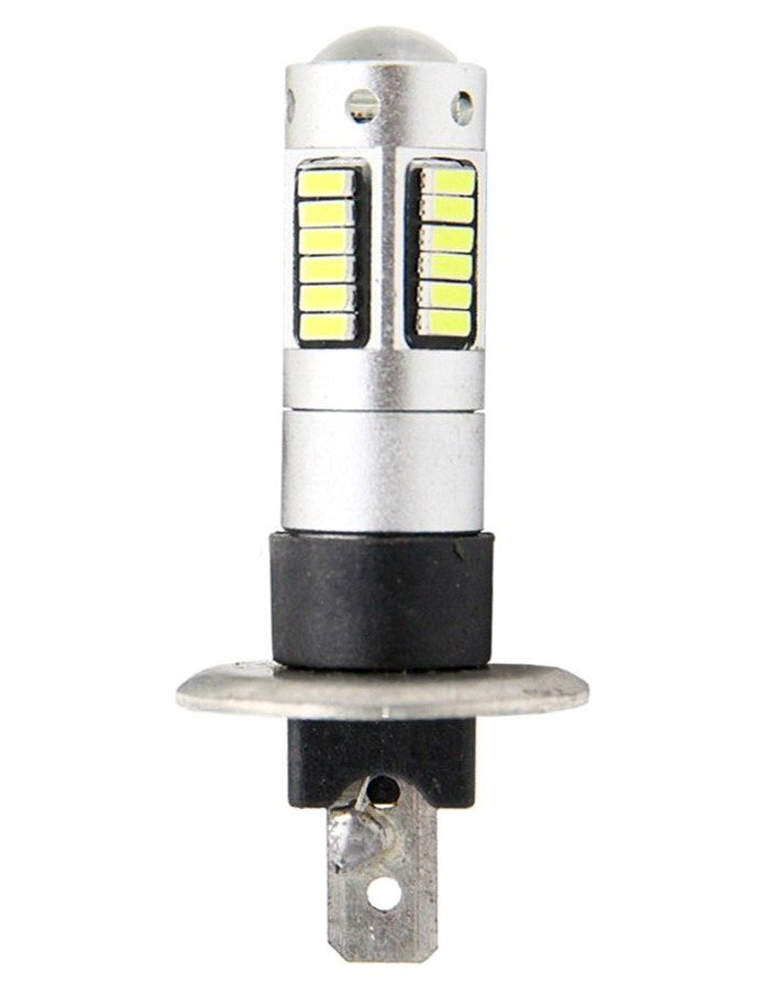 LED autožárovka H1 30 smd 4014 bílá s čočkou
