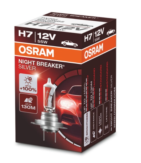 Osram Night Breaker Silver H7 PX26d 12V 55W 64210NBS-HCB