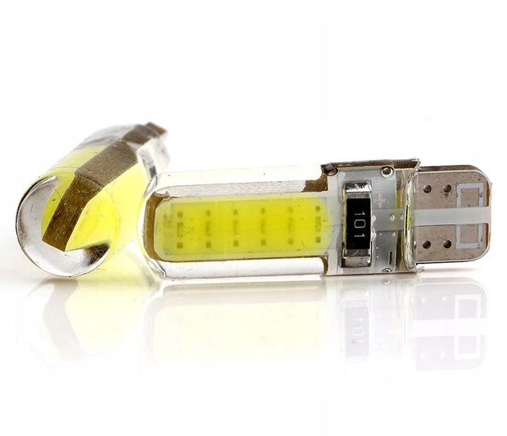 LED autožárovka T10 W5W COB sylicon gel HPC bílá