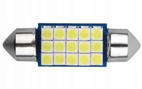 LED autožárovka 36 mm Canbus 15 LED 3030 SMD C5W C10W SV8,5 bílá