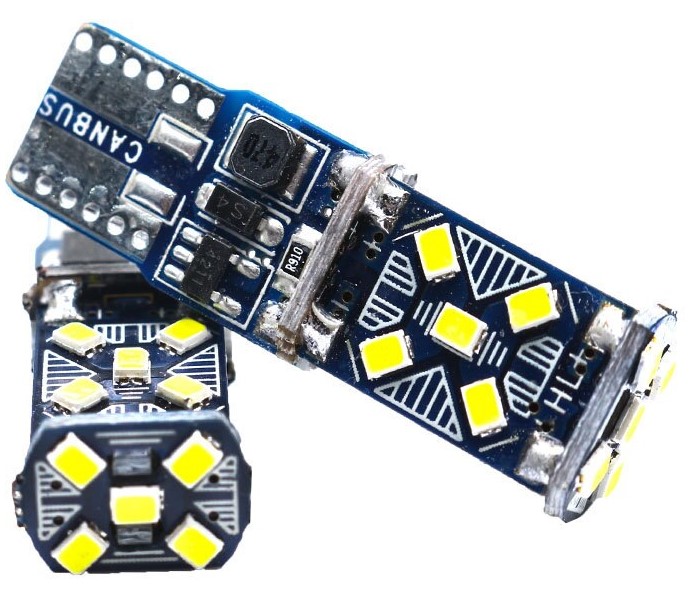 LED autožárovka T10 W5W 15 led smd 2016 5T canbus stabilizátor