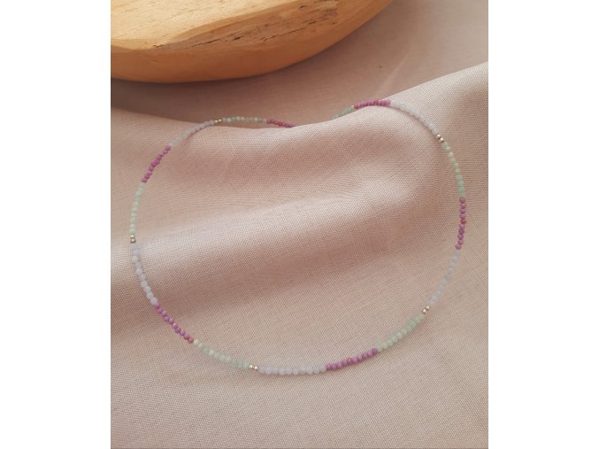 Choker mix - amazonit, fosfosiderit, achát