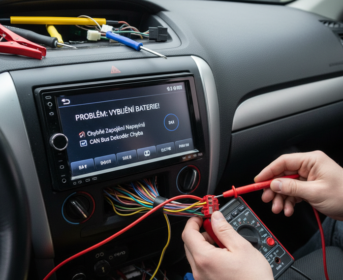 Autorádio vybijí baterku