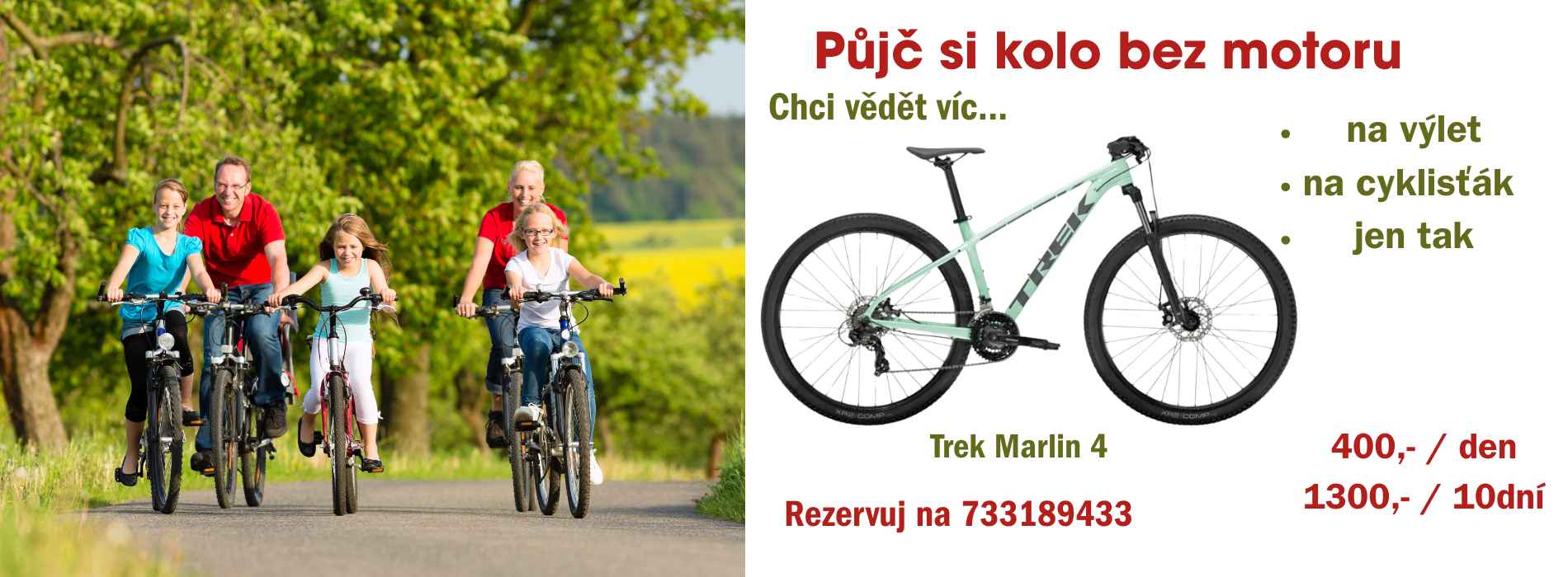 Půjčovna kol bez motoru