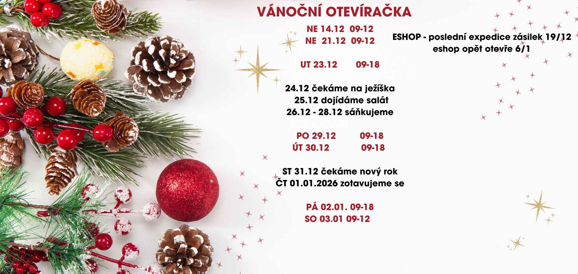 Vánoční otevírací doba