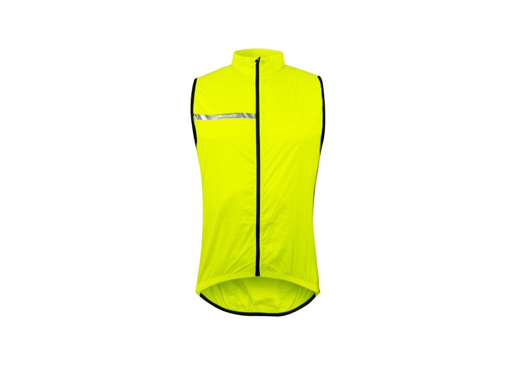 vesta FORCE WINDPRO KID, plná záda, fluo (velikost 128-140)