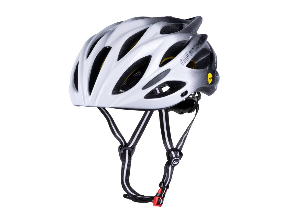 přilba FORCE BULL HUE MIPS, bílo-černá (velikost S-M)