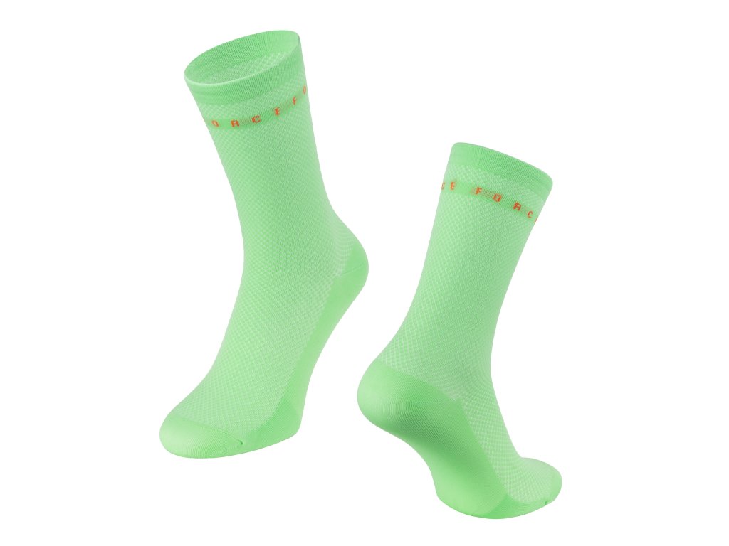 ponožky FORCE SMACK, limeta (velikost S-M)