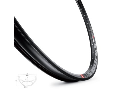 ráfek MACH1 TRUCKY 30 DISC 622x30, 36 děr, černý