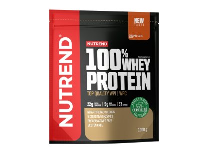 100% Whey Protein, sáček, 1000 g karamelové latté