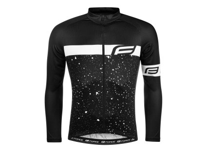 dres FORCE SPRAY dlouhý rukáv, černo-bílý (velikost M)