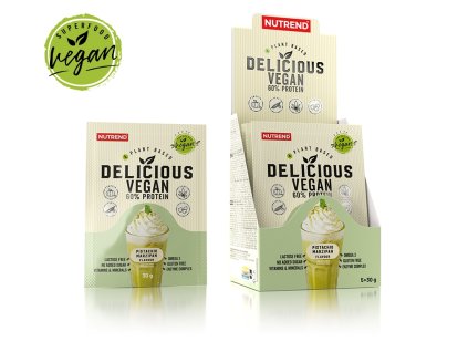 Delicious Vegan Protein,5x30 g pistácie+marcipán