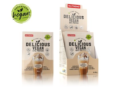 Delicious Vegan Protein, 5x 30 g latte macchiato