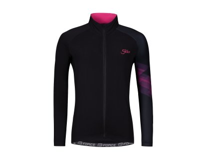 dres F RIDGE LADY dlouhý rukáv, černo-růžový