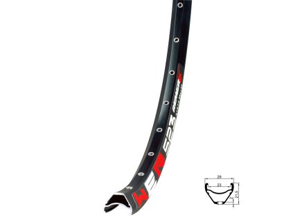 ráfek REMERX WER 523 DISC 622x23, 28děr, černý
