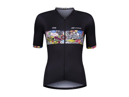 dres FORCE VIVID LADY kr. rukáv, černý