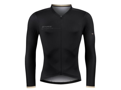 dres FORCE GOLD dlouhý rukáv, černý