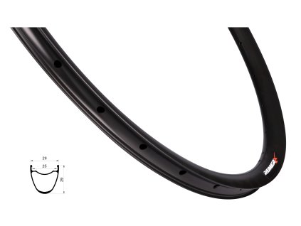 ráfek REMERX S-DISC 622x25, 28děr, černý