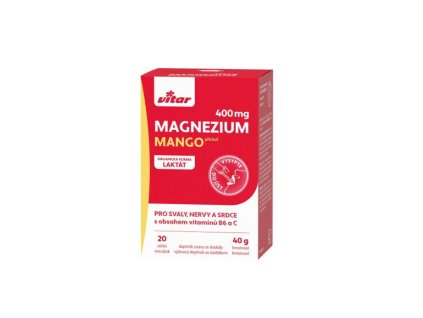 VITAR Magnézium 400 mg+vit B6+vit C,20 sáčků mango