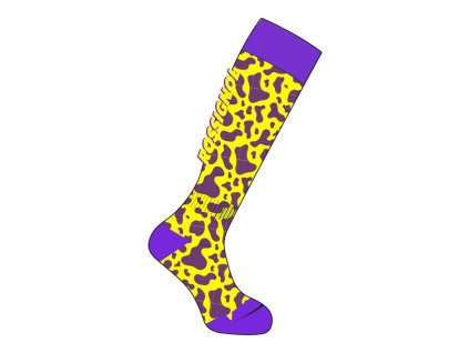 Rossignol SUPER SOCK-COWNO SUPER YELLOW PRINT-ponožky (Velikost 00L)