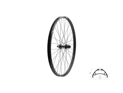 Zapletené kolo zadní KLS ASESINO 30 DSC R, 28/29", black (Varianta Zapletené kolo zadní KLS ASESINO 30 DSC R, 28/29", black)