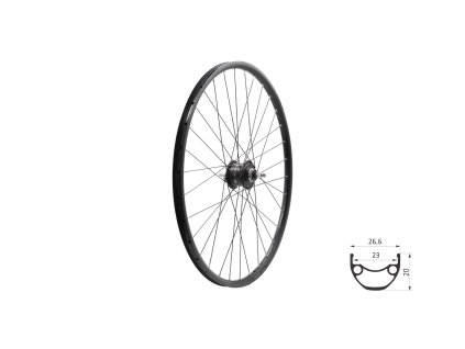 Zapletené kolo přední KLS DRAFT DSC 23 Dynamo, 28/29", black (Varianta Zapletené kolo přední KLS DRAFT DSC 23 Dynamo, 28/29", black)