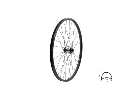 Zapletené kolo přední KLS SEGADOR 25 SL DSC F, 27,5", black (Varianta Zapletené kolo přední KLS SEGADOR 25 SL DSC F, 27,5", black)