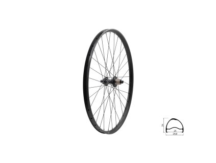 Zapletené kolo zadní KLS SEGADOR 25 SL DSC R, 27,5", black (Varianta Zapletené kolo zadní KLS SEGADOR 25 SL DSC R, 27,5", black)