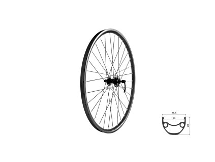 Zapletené kolo přední KLS DRAFT DSC 23 F, 27,5", black (Varianta Zapletené kolo přední KLS DRAFT DSC 23 F, 27,5", black)