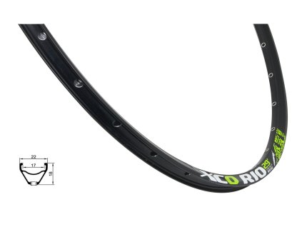 ráfek REMERX XCO RIO DISC 622x17, 32děr, černý