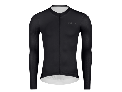 dres FORCE PLAIN dlouhý rukáv, černý (velikost 3XL)