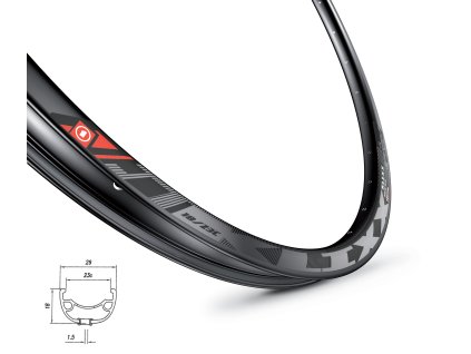 ráfek MACH1 KLIXX DISC 559x23, 32 děr, černý